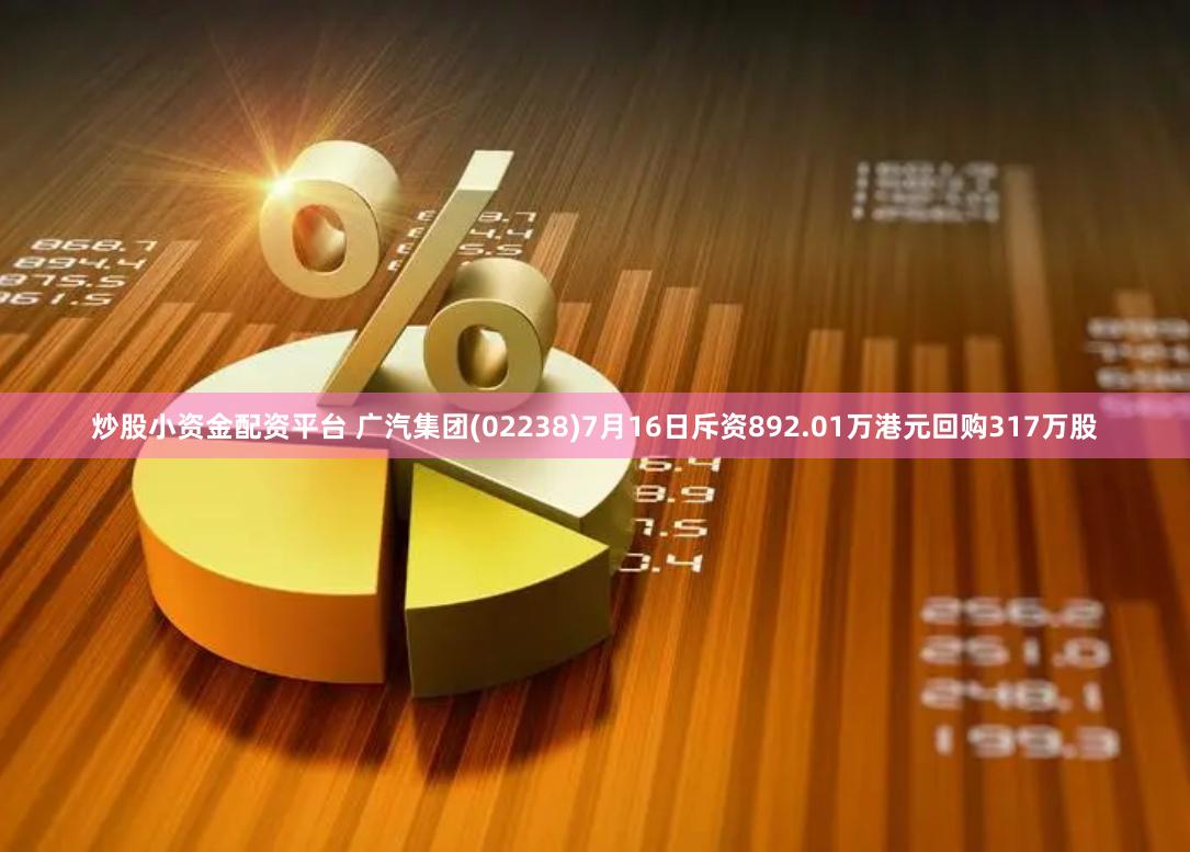 炒股小资金配资平台 广汽集团(02238)7月16日斥资892.01万港元回购317万股