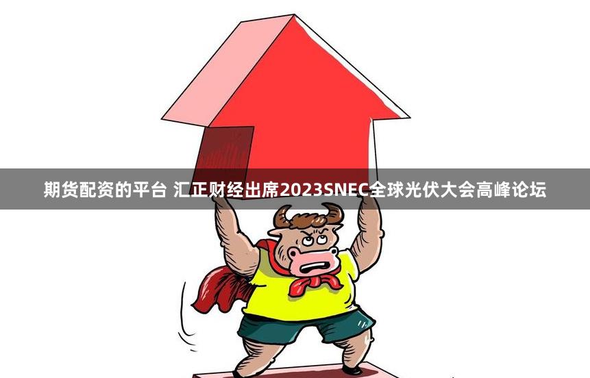 期货配资的平台 汇正财经出席2023SNEC全球光伏大会高峰论坛